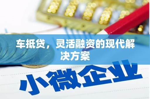 花坛车抵贷，灵活融资的现代解决方案