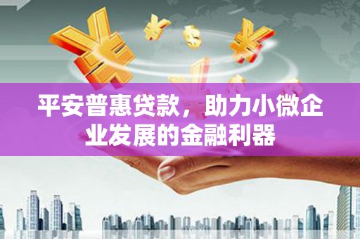 花坛平安普惠贷款，助力小微企业发展的金融利器