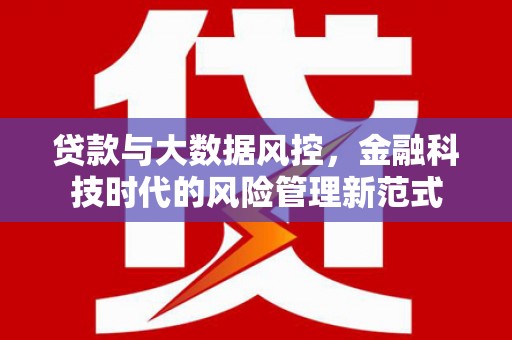 花坛贷款与大数据风控，金融科技时代的风险管理新范式