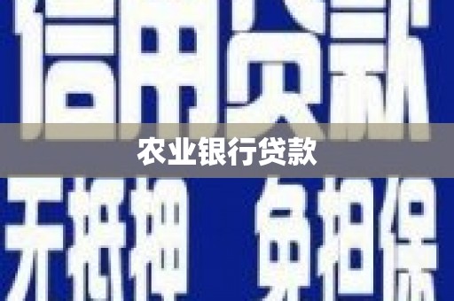 花坛农业银行贷款