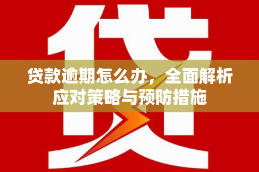 花坛贷款逾期怎么办，全面解析应对策略与预防措施
