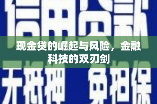 花坛现金贷的崛起与风险，金融科技的双刃剑