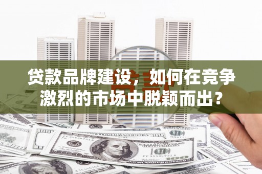 花坛贷款品牌建设，如何在竞争激烈的市场中脱颖而出？