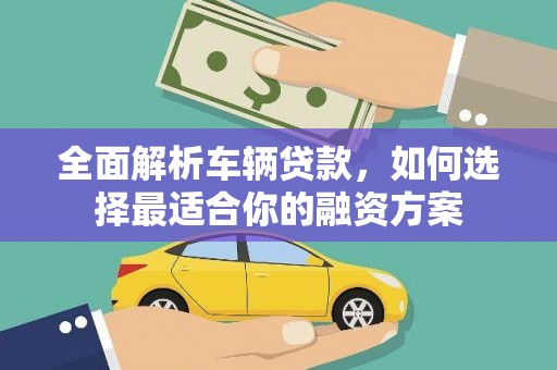 花坛全面解析车辆贷款，如何选择最适合你的融资方案